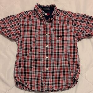 Tommy Hilfiger Red and Blue Button Down Shirt